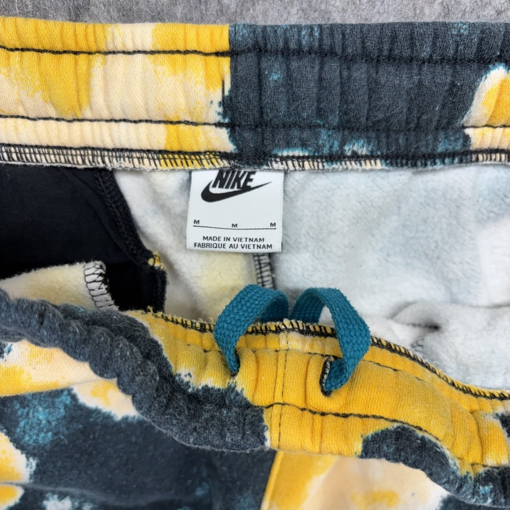 Nike Club Fleece‎ Lounge Joggers Pants Men's Medium Yellow Floral DV5299-010 - Picture 5 of 9